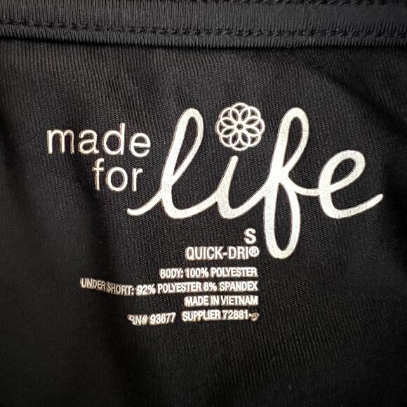 Made for Life Skort Skirt Women Small Black White Geometric Ruffle Golf Tennis - Picture 3 of 8